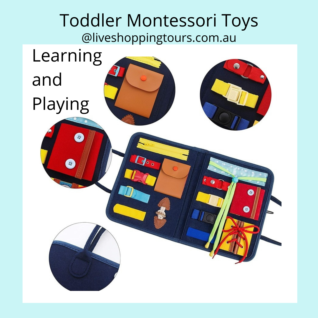 14-in-1 Toddler Montessori Toys, Busy Board for Developing Basic Skills - Live Shopping Tours
