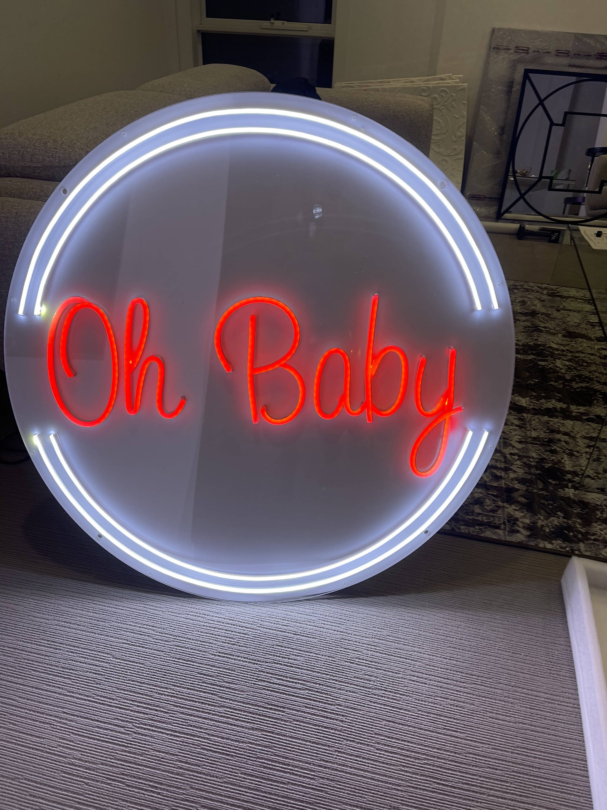 OH BABY NEON LIGHT HIRE - Live Shopping Tours