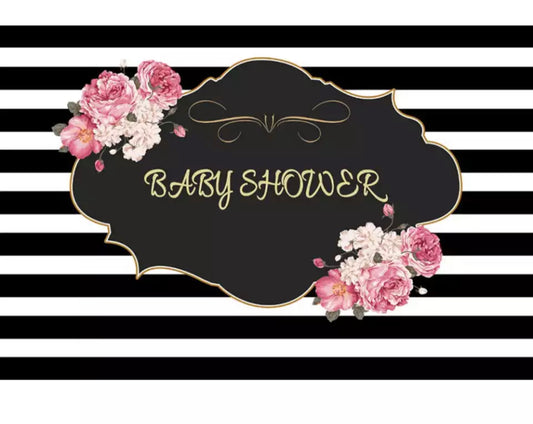 Baby shower backdrop 180x120 cm - Live Shopping Tours